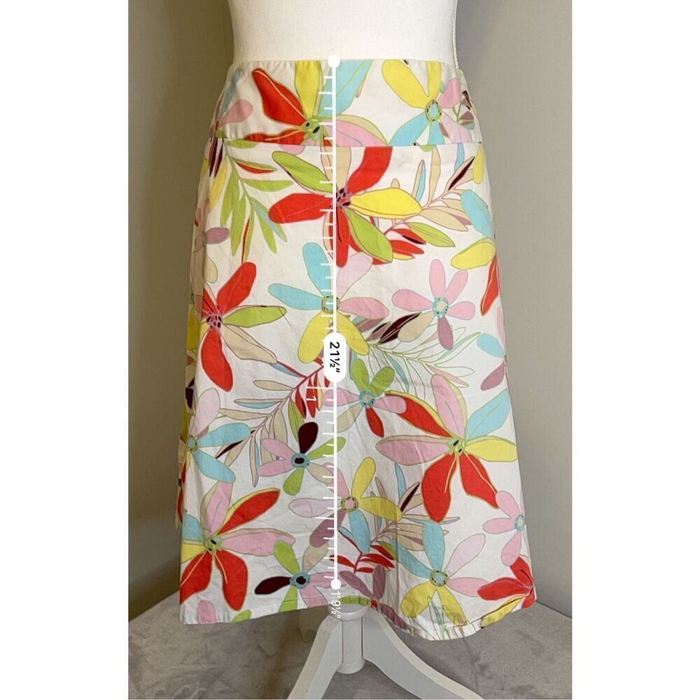 Women’s Floral Spring Cotton Midi Colorful Skirt 14 - Picture 6 of 10